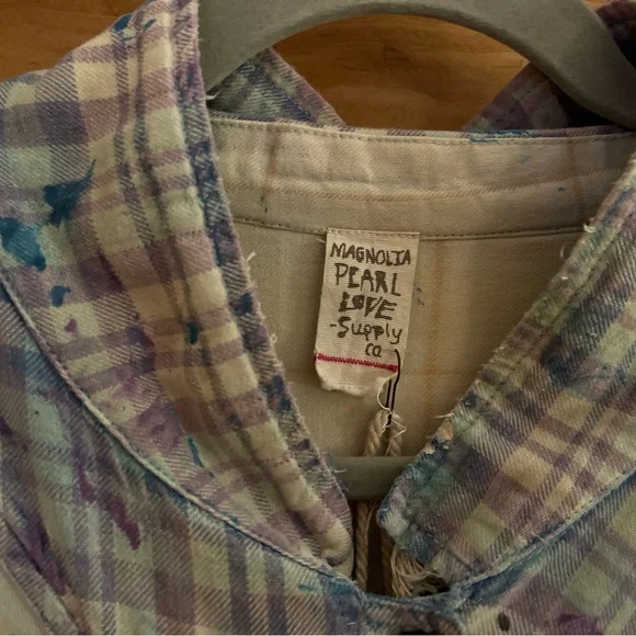 Magnolia Pearl Pastel, patchwork cropped shirt - Picture 3 of 7